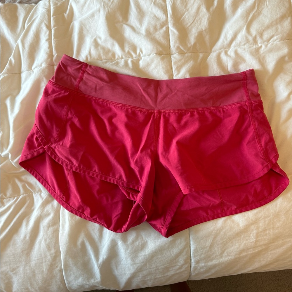 Pink lululemon shorts